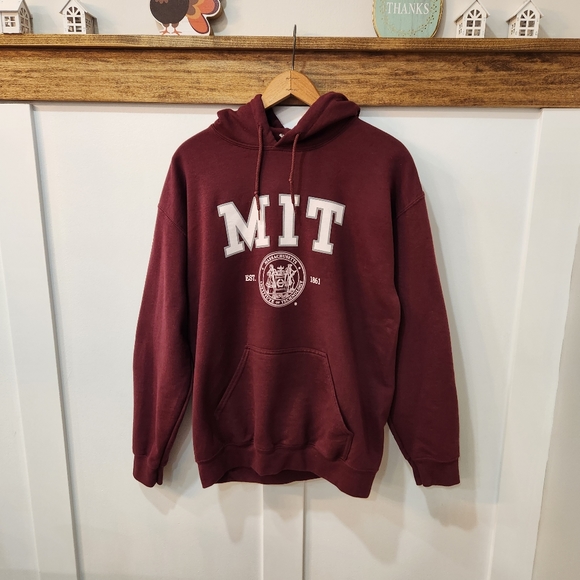 Gildan Other - MIT Massachusetts Institute of Technology Adult M Burgundy Hoodie Heavy Blend